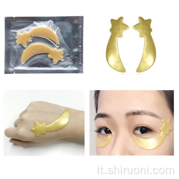 Maschera per gli occhi al collagene con patch in gel per occhi in oro 24k